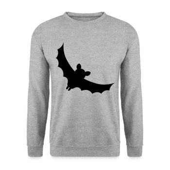 Bébé chauve-souris Halloween / Bébé chauve-souris Halloween - Sweat-shirt Unisexe - gris chiné - Devant - Alina (178cm) & Michal (187cm)
