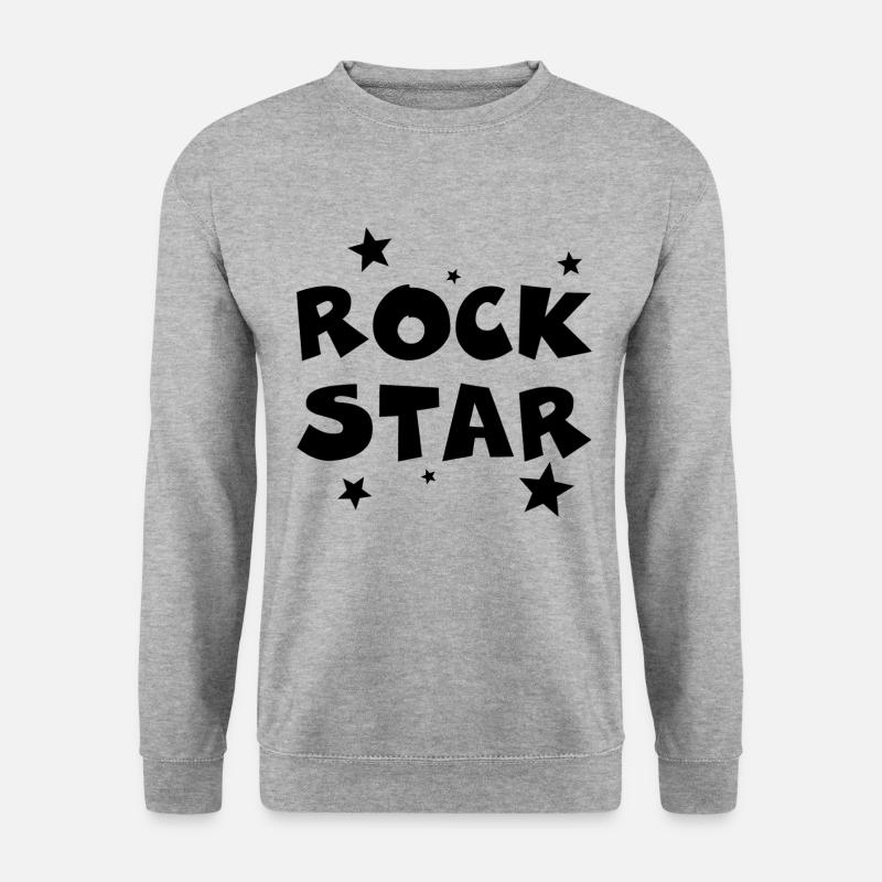 Rock Star - Unisex Pullover - Weißgrau meliert