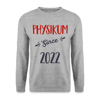 physikum since 2022 - Unisex Pullover - Weißgrau meliert - Vorne - Alina (178cm) & Michal (187cm)