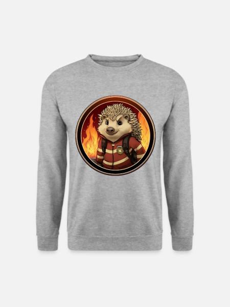 Hérisson pompier - Sweat-shirt Unisexe - gris chiné