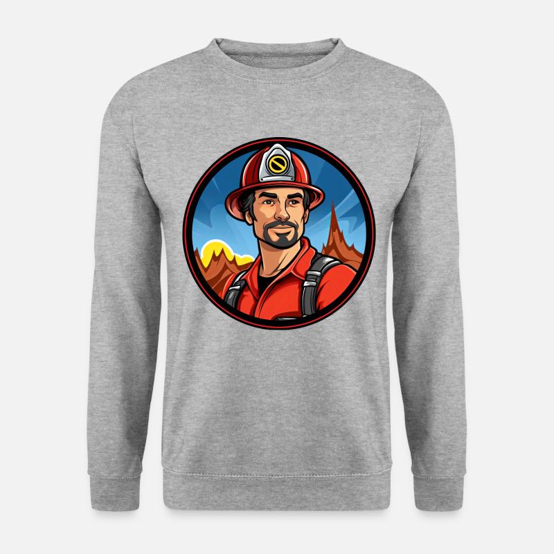 Fire Brigade Firefighter - Unisex Sweatshirt - salt & pepper