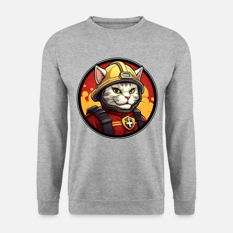 Cat Fire Brigade - Unisex Sweatshirt - salt & pepper