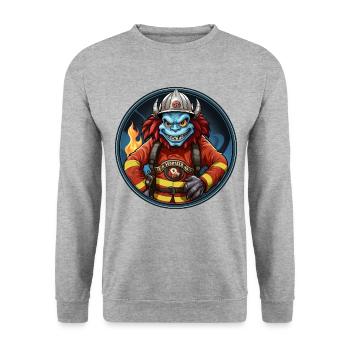 Brigade de pompiers monstre - Sweat-shirt Unisexe - gris chiné - Devant - Alina (178cm) & Michal (187cm)