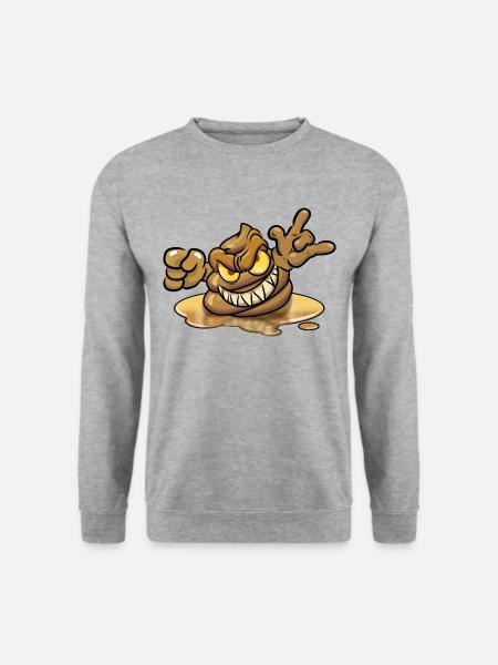 Rocking Poop - Unisex Pullover - Weißgrau meliert