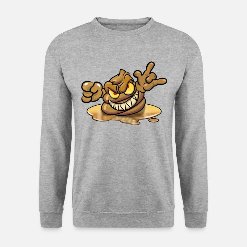 Rocking Poop - Unisex Pullover - Weißgrau meliert