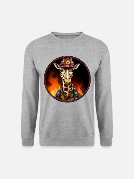 Firefighter Giraffe - Unisex Sweatshirt - salt & pepper