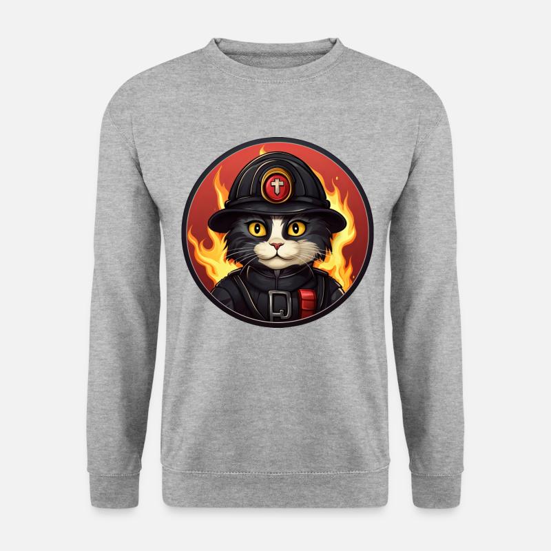 Cat Fire Brigade - Unisex Sweatshirt - salt & pepper