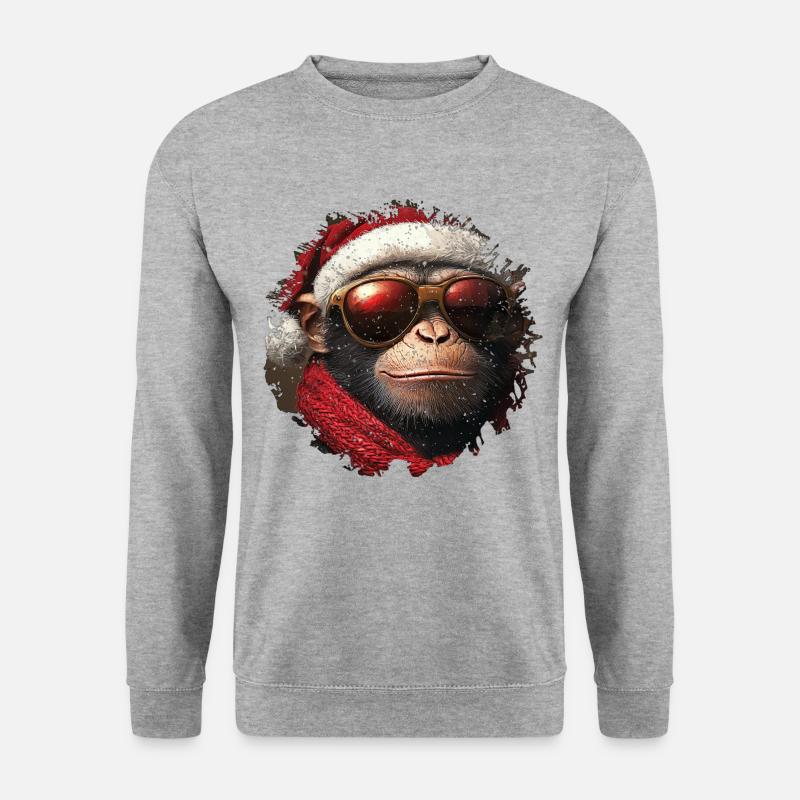 Santa Claus Monkey - Unisex Sweatshirt - salt & pepper