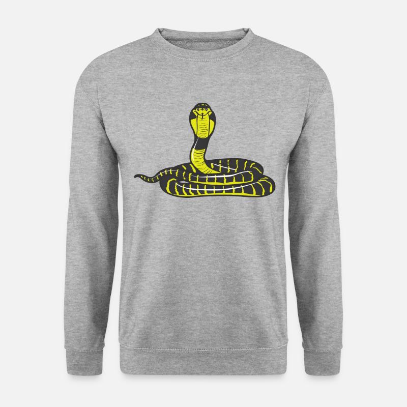 Cobra snake eyeglasses snake erect - Unisex Sweatshirt - salt & pepper