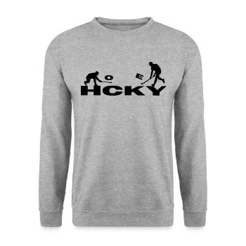 hockey sur gazon de hockey sur feldhockey-fun - Sweat-shirt Unisexe - gris chiné - Devant - Alina (178cm) & Michal (187cm)