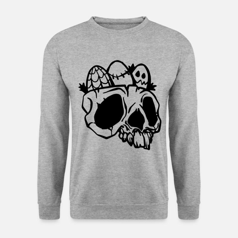 Eggs in skull - Unisex Sweatshirt - salt & pepper