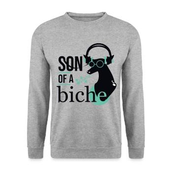 Sense of Humor Serie: Son of a Doe - Unisex Pullover - Weißgrau meliert - Vorne - Alina (178cm) & Michal (187cm)