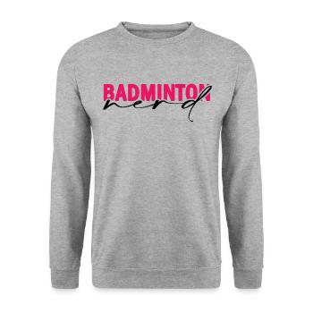 Badminton Federball - Unisex Sweatshirt - salt & pepper - Front - Alina (178cm) & Michal (187cm)