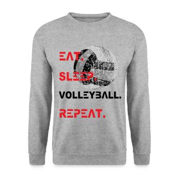 Volleyball sport 2reborn - Sweat-shirt Unisexe - gris chiné - Devant - Alina (178cm) & Michal (187cm)
