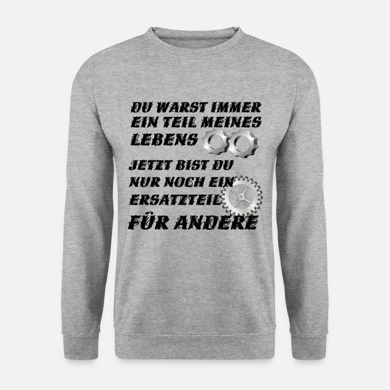 Du warst immer Teil meines Lebens! - Unisex Pullover - Weißgrau meliert
