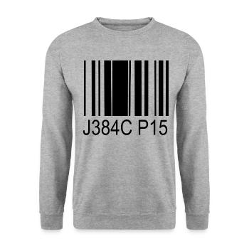 J384C P15 - Sweat-shirt Unisexe - gris chiné - Devant - Alina (178cm) & Michal (187cm)
