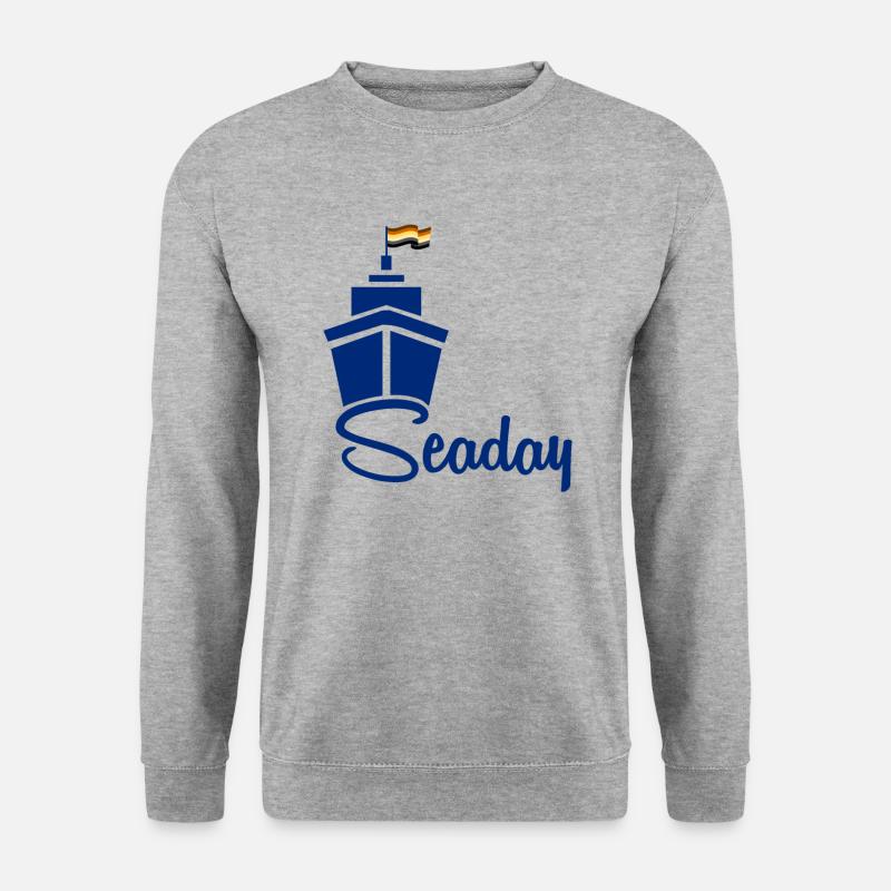 Bear Seaday - Unisex Pullover - Weißgrau meliert