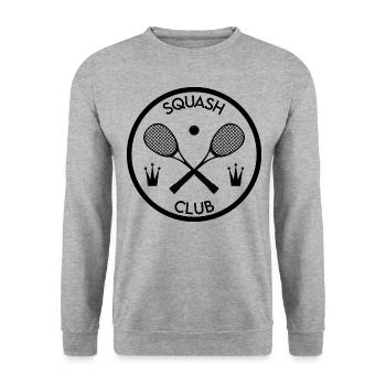 Squash Club - Unisex Pullover - Weißgrau meliert - Vorne - Alina (178cm) & Michal (187cm)