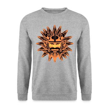 viking - Unisex Sweatshirt - salt & pepper - Front - Alina (178cm) & Michal (187cm)