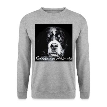 Bouvier bernois - Sweat-shirt Unisexe - gris chiné - Devant - Alina (178cm) & Michal (187cm)