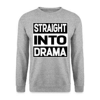 Straight Into Drama - Unisex Sweatshirt - salt & pepper - Front - Alina (178cm) & Michal (187cm)