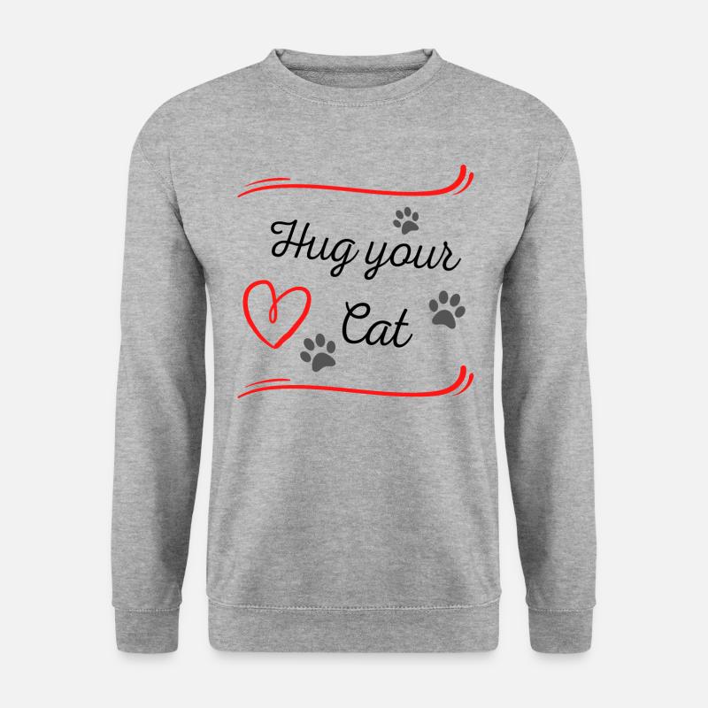 Kram din kat - Unisex sweater - hvidgrå meleret