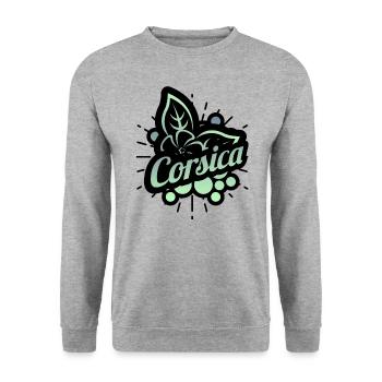Corsica - Unisex Sweatshirt - salt & pepper - Front - Alina (178cm) & Michal (187cm)