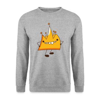 Couronne sucrée - Sweat-shirt Unisexe - gris chiné - Devant - Alina (178cm) & Michal (187cm)