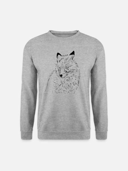 Rotfuchs - Unisex Pullover - Weißgrau meliert