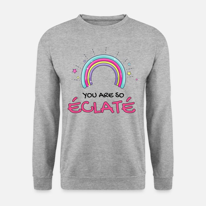 Du bist so explodiert - Unisex Pullover - Weißgrau meliert