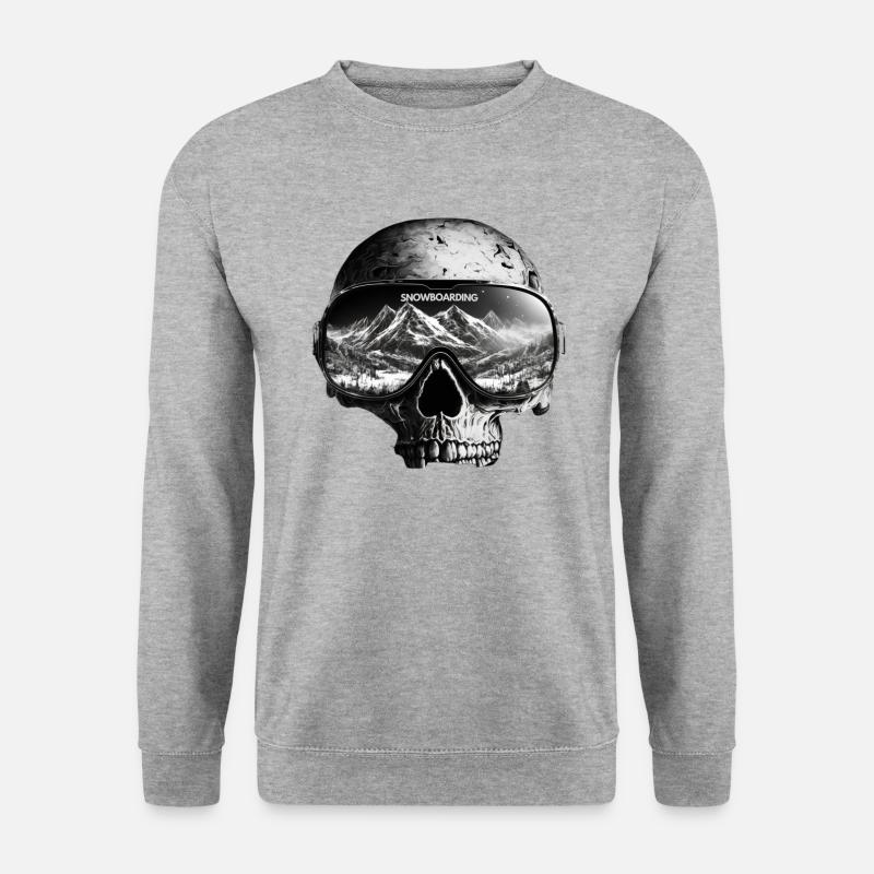 Eat Sleep Snowboard Repeat - Unisex Pullover - Weißgrau meliert