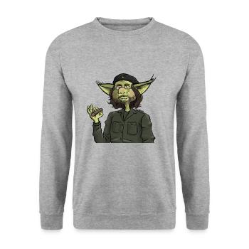 Korrigan Che - Sweat-shirt Unisexe - gris chiné - Devant - Alina (178cm) & Michal (187cm)