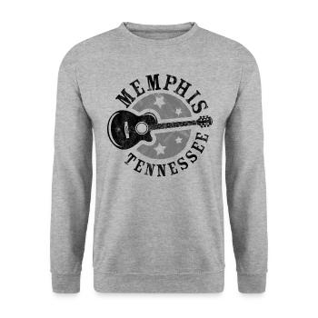Memphis, Tennessee, Guitar - Unisex Sweatshirt - salt & pepper - Front - Alina (178cm) & Michal (187cm)