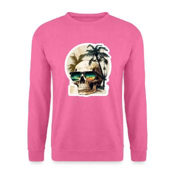 Crâne en vacances - Sweat-shirt Unisexe - rose - Devant