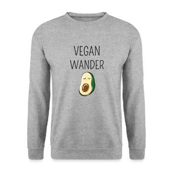 Vegan Wander - Unisex Sweatshirt - salt & pepper - Front - Alina (178cm) & Michal (187cm)