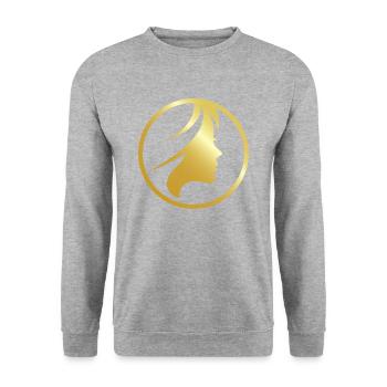 AFRICARAIBES MOOD - Sweat-shirt Unisexe - gris chiné - Devant - Alina (178cm) & Michal (187cm)