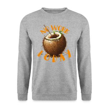 Tropische Auszeit Urlaub Entspannung Strand Ferien - Unisex Pullover - Weißgrau meliert - Vorne - Alina (178cm) & Michal (187cm)