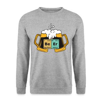 Tableau périodique de la bière - Sweat-shirt Unisexe - gris chiné - Devant - Alina (178cm) & Michal (187cm)
