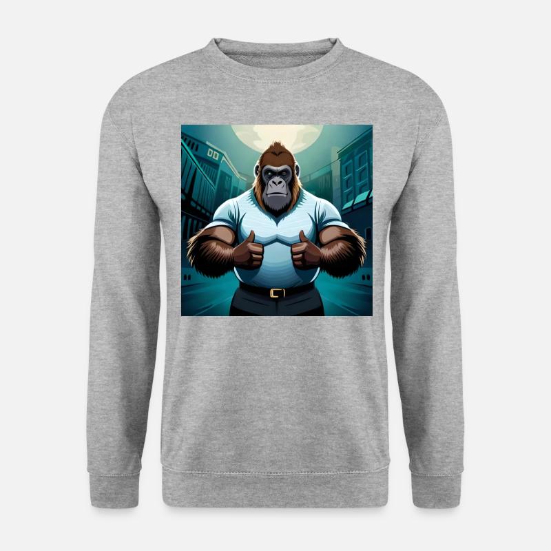 ape - Unisex Pullover - Weißgrau meliert
