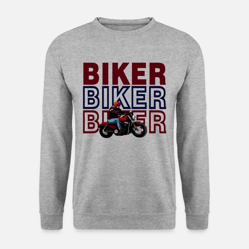 Radfahrer - Unisex Pullover - Weißgrau meliert