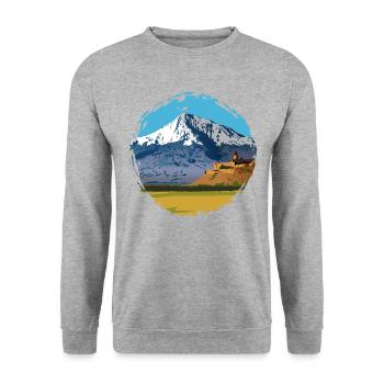 ARARAT - Unisex Sweatshirt - salt & pepper - Front - Alina (178cm) & Michal (187cm)