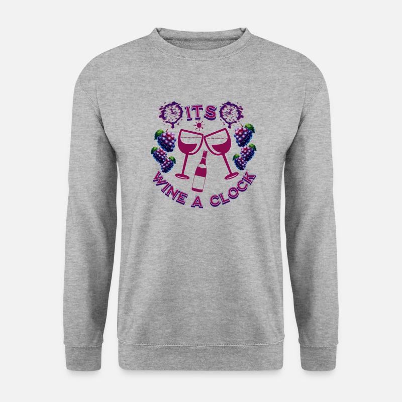 Wine 9 a clock - Unisex Sweatshirt - salt & pepper