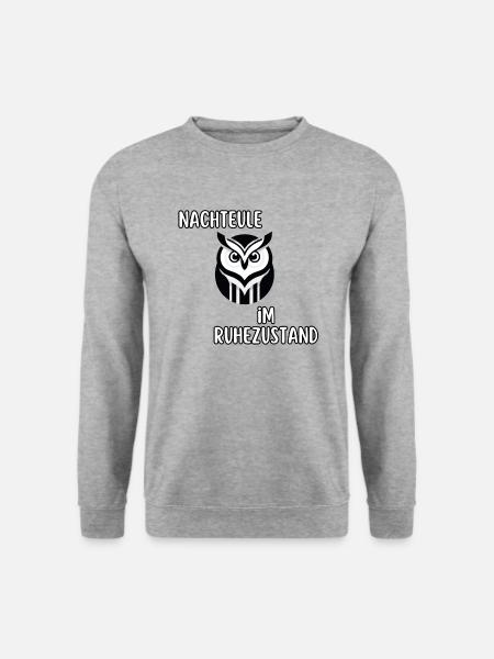 Nachteule im Ruhestand - Unisex Pullover - Weißgrau meliert