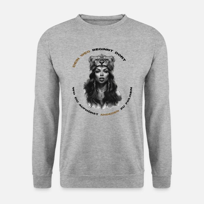 Dein Weg - Unisex Pullover - Weißgrau meliert