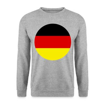 Drapeau Allemagne Allemagne Trois couleurs Vector Rond - Sweat-shirt Unisexe - gris chiné - Devant - Alina (178cm) & Michal (187cm)