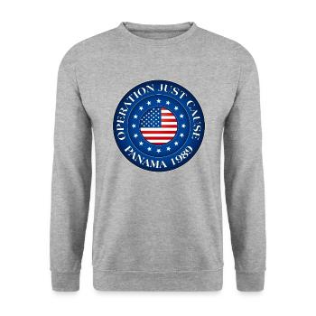 Operation Just Cause 1989 Panama - Unisex Sweatshirt - salt & pepper - Front - Alina (178cm) & Michal (187cm)