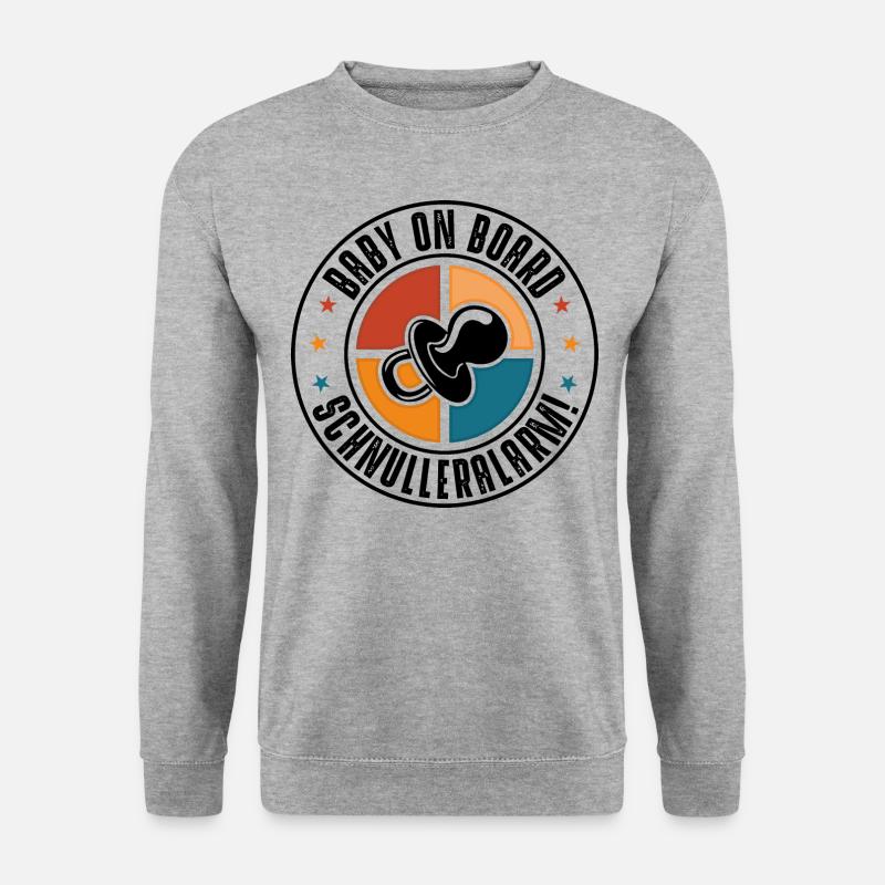 Baby on Board - Unisex Pullover - Weißgrau meliert