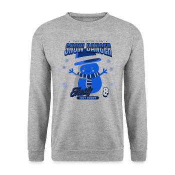 Danseuse des neiges - BONHOMME DE NEIGE - Sweat-shirt Unisexe - gris chiné - Devant - Alina (178cm) & Michal (187cm)