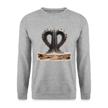 Stahlherz 634695 - Unisex Pullover - Weißgrau meliert - Vorne - Alina (178cm) & Michal (187cm)