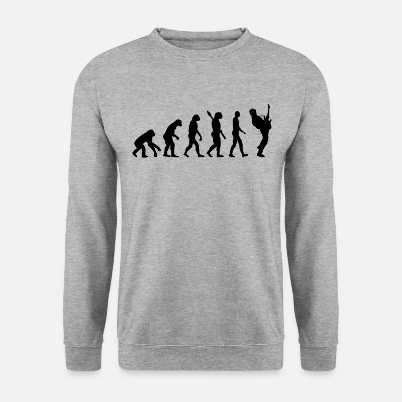 Guitariste Bassiste Evolution - Sweat-shirt Unisexe - gris chiné